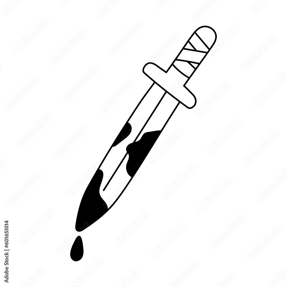 Vector hand drawn doodle dagger isolated on white background. Mystical occult element - blade with blood, witch items. Vector hand drawn doodle dagger isolated on white background. Mystical occult element - blade with blood, witch items.