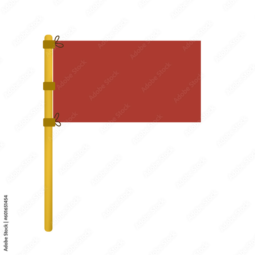 Obraz premium Goal red flag icon. Golden flag pole.ref flag. Pin flag.
