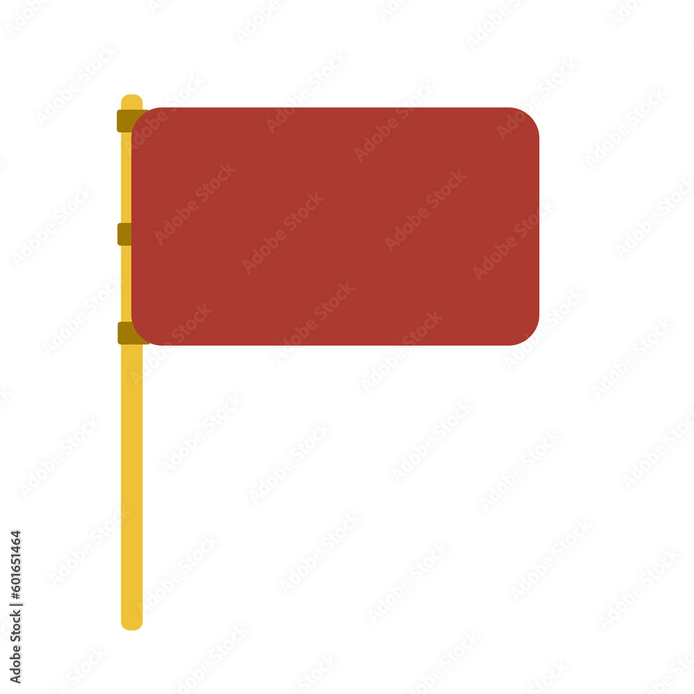 Obraz premium Goal red flag icon. Golden flag pole.ref flag. Pin flag.