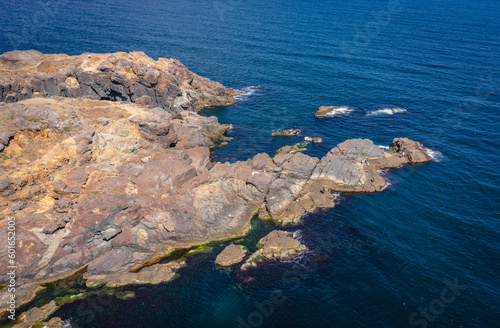 Tip of Saint Agalina Cape near Sozopol, Black Sea shore, Bulgaria photo