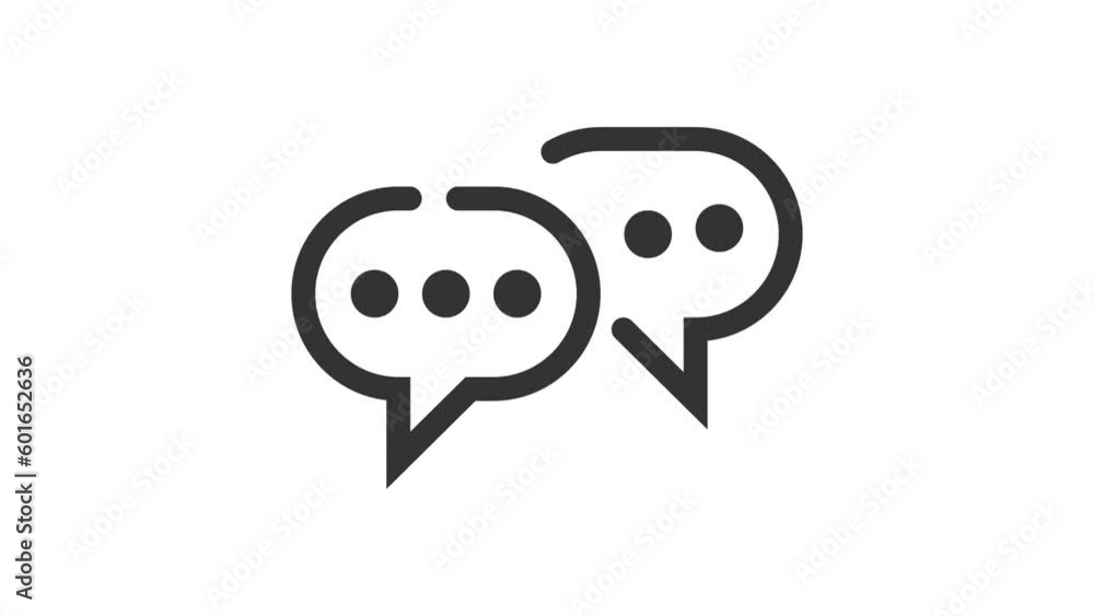 Speech Bubble on white background animated icon
Speech Bubble on white background animated icon