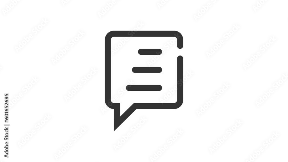 Speech Bubble on white background animated icon
Speech Bubble on white background animated icon