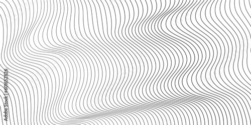 Abstract wavy curved lines on white background. Abstract seamless pattern with lines background. 