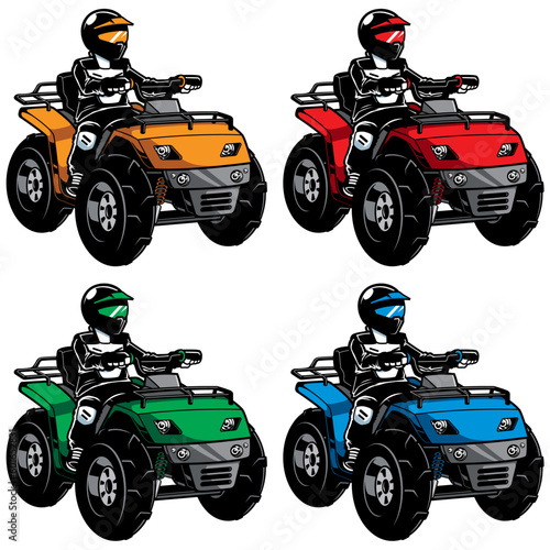 ATV Quad Bike on White