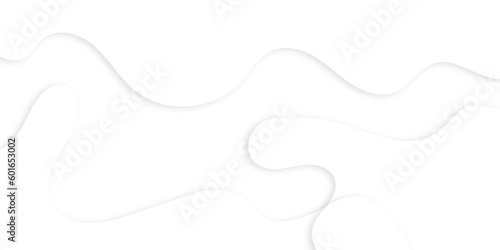 Abstract white and gray wavy curve line background. White wave curve lines with shadow.