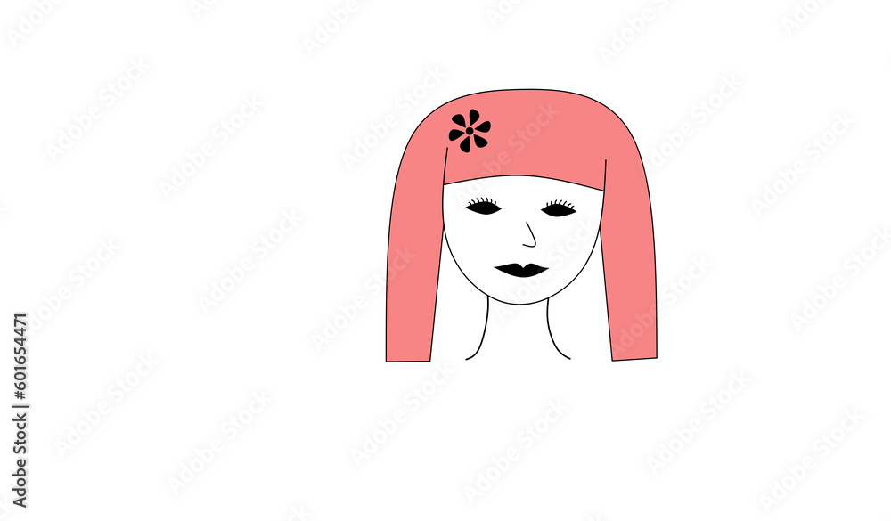 Girl with pink hair Girl with pink hair