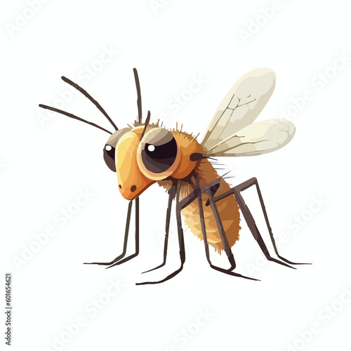 vector cute mosquito cartoon style