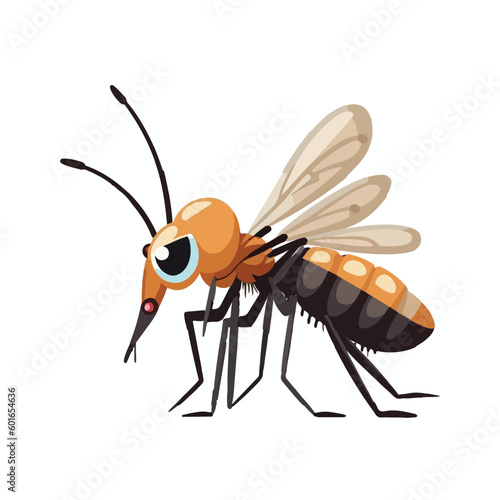 vector cute mosquito cartoon style