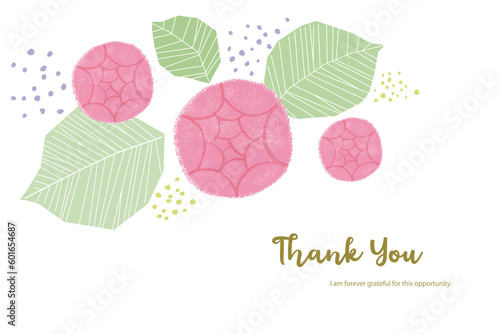 Vector illustration of bright pastel flowers. Greeting card on white background.