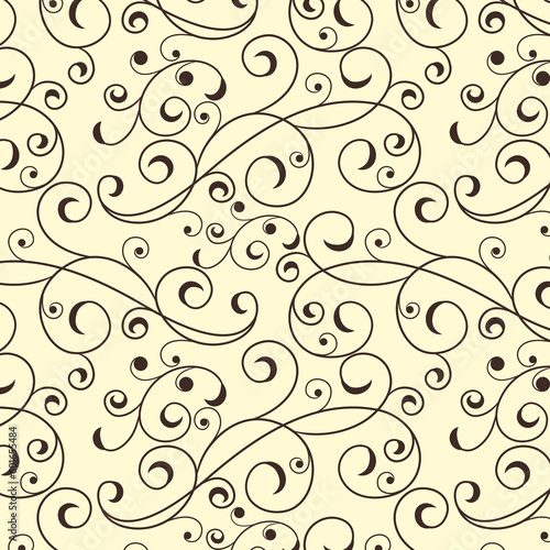 classic style background with floral ornament, batik drawing.