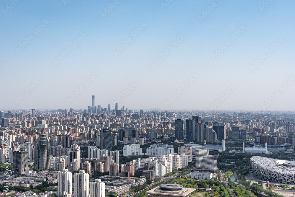 Dense buildings in the urban area of Beijing