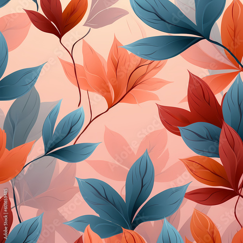 Minimalist Beauty Floral Pattern Background Illustration