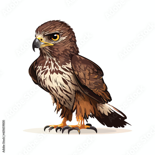 vector cute buzzard cartoon style