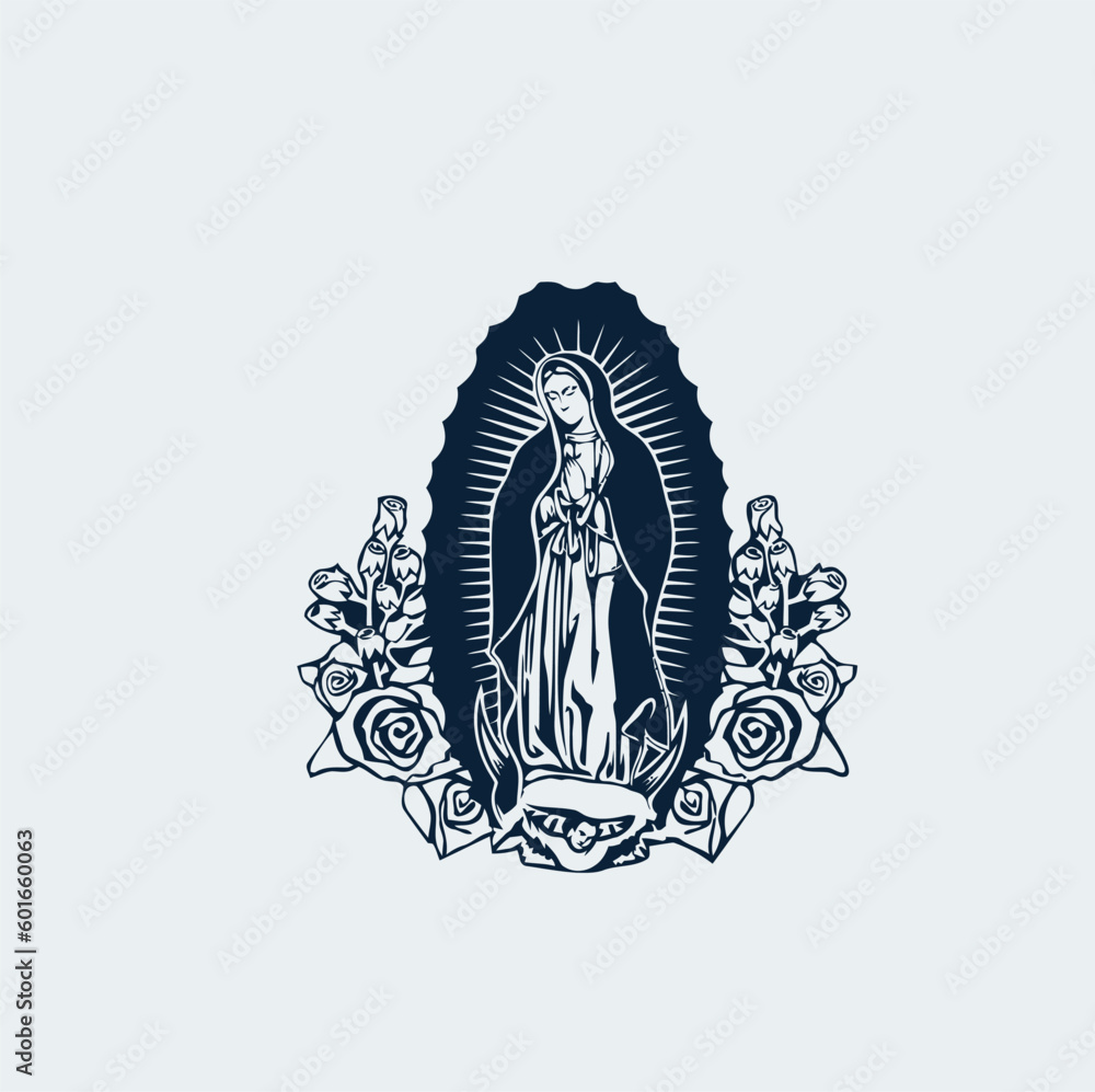 THESE HIGH QUALITY MOTHER MARIA VECTOR FOR USING VARIOUS TYPES OF DESIGN WORKS LIKE T-SHIRT, LOGO, TATTOO AND HOME WALL DESIGN - obrazy, fototapety, plakaty 