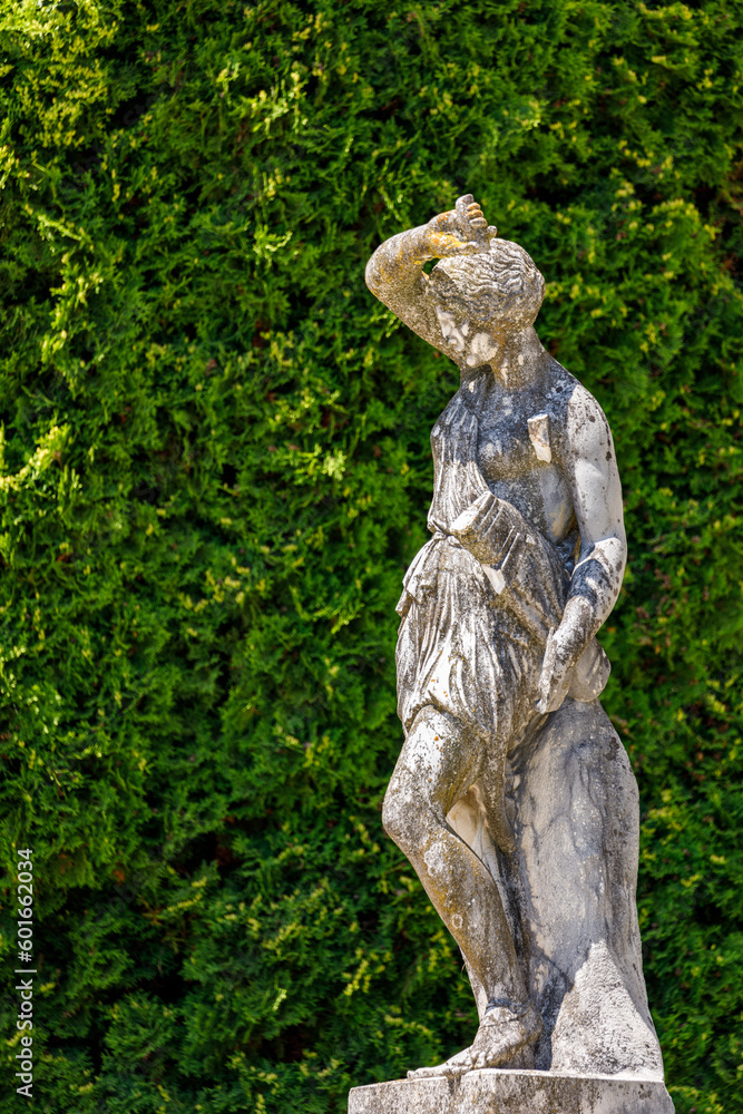 Statue at the Peles Castle in Romania Statue at the Peles Castle in Romania