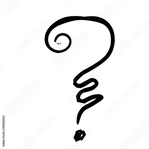 Hand drawn question mark