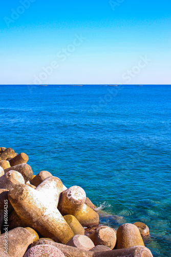 stack of stones on the beach