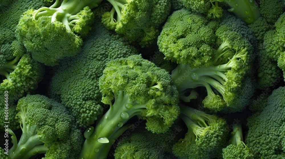 Fresh broccoli fullframe as texture - obrazy, fototapety, plakaty 