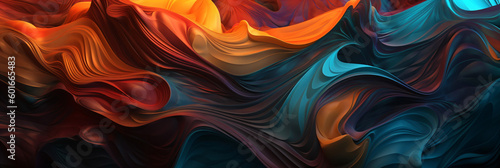 wallpaper in complementary colors, banner, generative ai