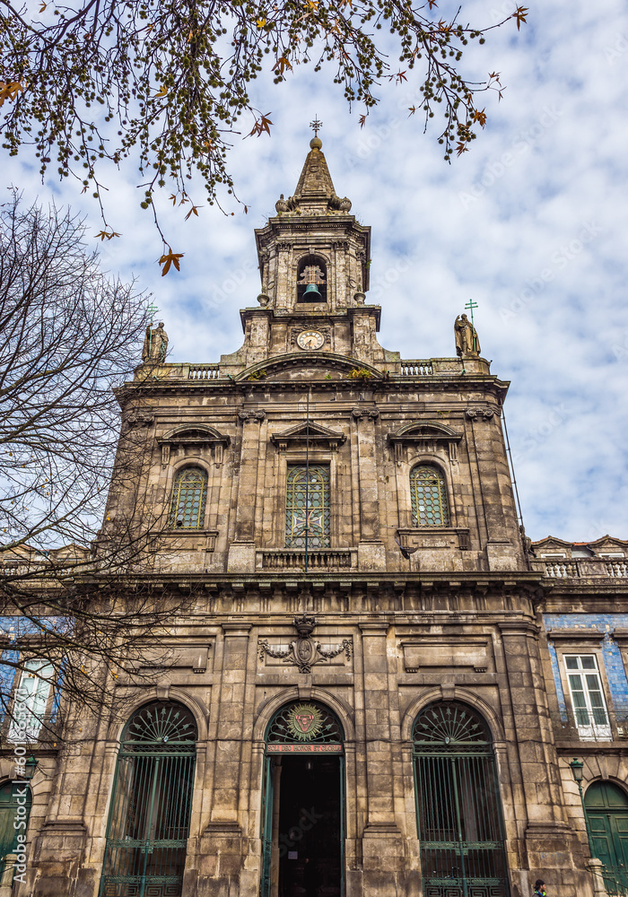 19th century Trinity Church in Santo Ildefonso area of Porto, Portugal