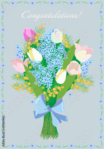 Spring bouquet of flowers.
