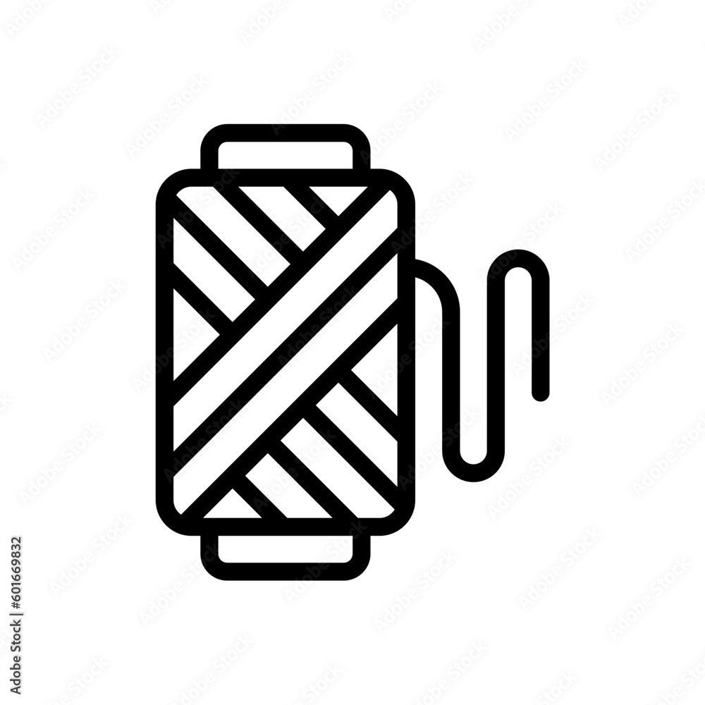 sewing thread icon with black color sewing thread icon with black color