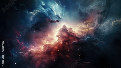 Cosmic space and stars, cosmic abstract background. generative ai. © jozefklopacka