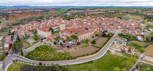 Panoramic aerial view of Caleruega Spain