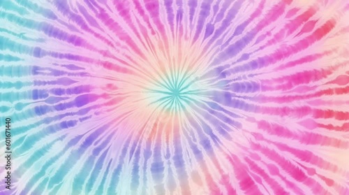 Tie dye background animation. Generative AI. photo