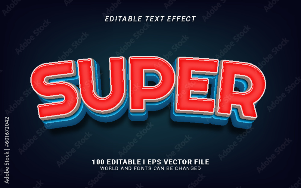 Obraz premium super 3d style text effect