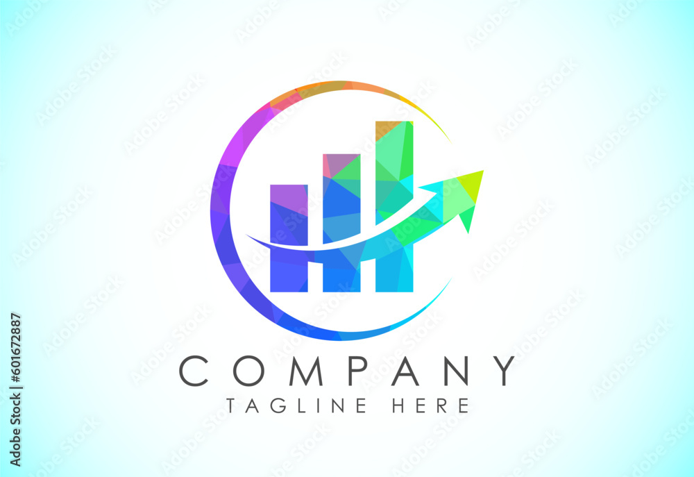 Finance and accounting logo low poly art style design vector template, Business finance logo Finance and accounting logo low poly art style design vector template, Business finance logo