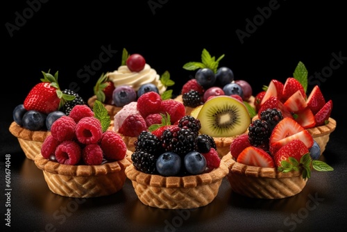 tart with berries  ai generative
