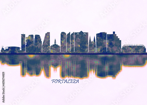 Fortaleza Skyline. Cityscape Skyscraper Buildings Landscape City Background Modern Art Architecture Downtown Abstract Landmarks Travel Business Building View Corporate #601674489
