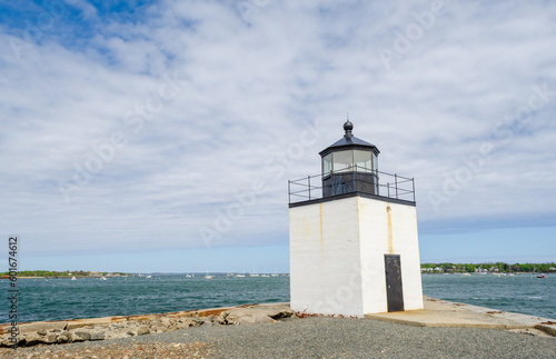 Lighthouse on the Dock at Salem Maritime National Historic Site in Massachusetts