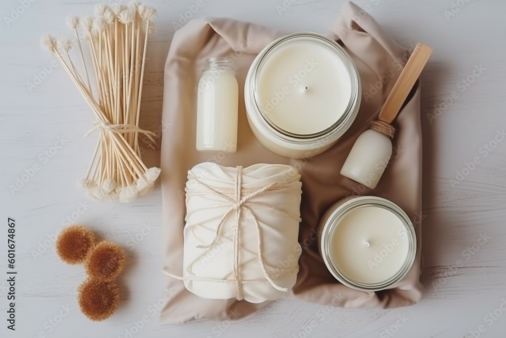 Handmade scented candles, ai generative Handmade scented candles, ai generative