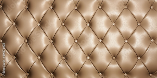 Beige leather capitone background texture