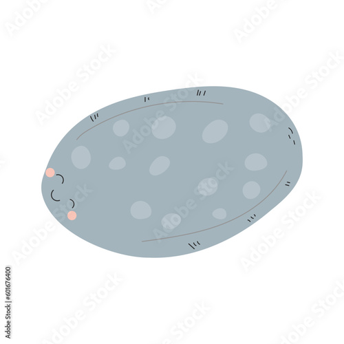 flounder  isolated simple flat vector illustration