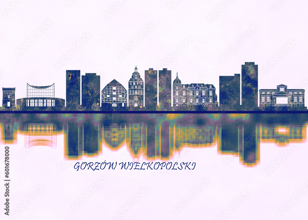 Gorzow Wielkopolski Skyline. Cityscape Skyscraper Buildings Landscape City Background Modern Art Architecture Downtown Abstract Landmarks Travel Business Building View Corporate Gorzow Wielkopolski Skyline. Cityscape Skyscraper Buildings Landscape City Background Modern Art Architecture Downtown Abstract Landmarks Travel Business Building View Corporate