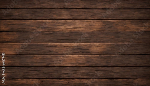 Dark brown wooden plank background, wallpaper. Old grunge dark textured wooden background,The surface of the old brown wood texture, top view brown pine wood paneling. Generative AI