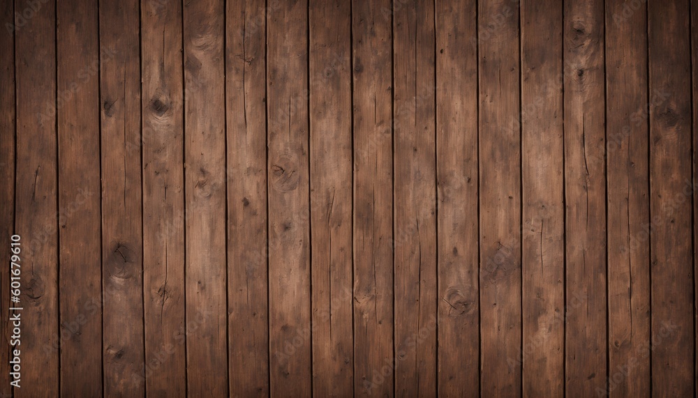 Dark brown wooden plank background, wallpaper. Old grunge dark textured wooden background,The surface of the old brown wood texture, top view brown pine wood paneling. Generative AI - obrazy, fototapety, plakaty 