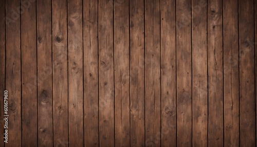 Dark brown wooden plank background, wallpaper. Old grunge dark textured wooden background,The surface of the old brown wood texture, top view brown pine wood paneling. Generative AI photo