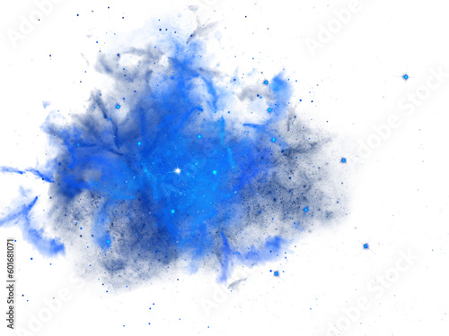 Watercolor Galaxy Stars Splashes Transparent Background Clipart