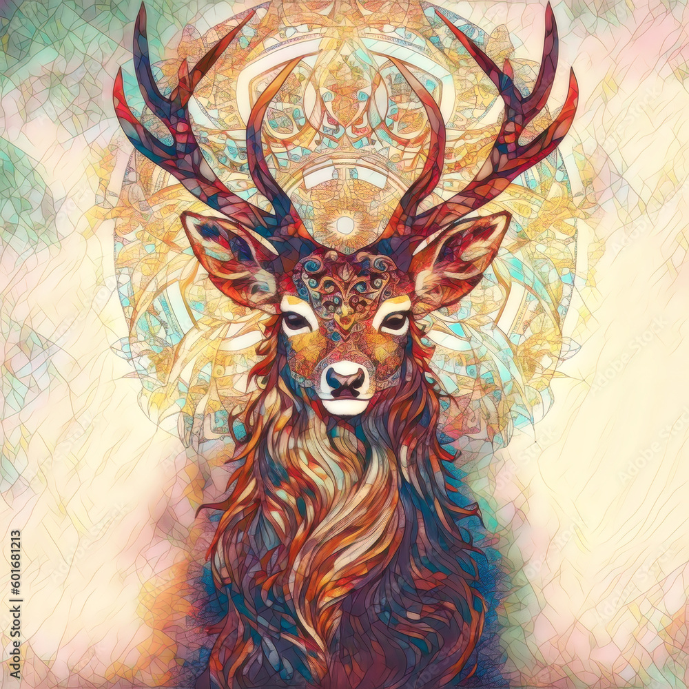sacred ornamental deer. gnerative ai.