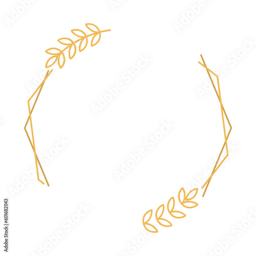 Polygon Frame with Flower