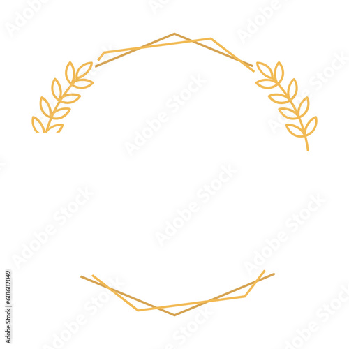 Polygon Frame with Flower