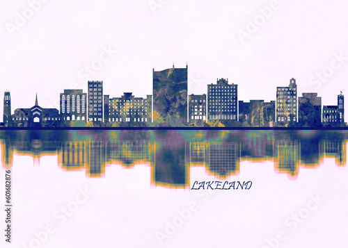 Lakeland USA. Cityscape Skyscraper Buildings Landscape City Background Modern Art Architecture Downtown Abstract Landmarks Travel Business Building View Corporate
