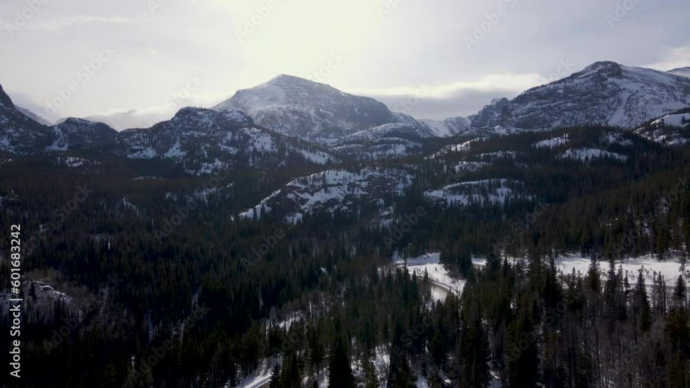 Stunning Aerial Shot of Mountain Range in Rocky Mountain National Park in Colorado, USA Stunning Aerial Shot of Mountain Range in Rocky Mountain National Park in Colorado, USA