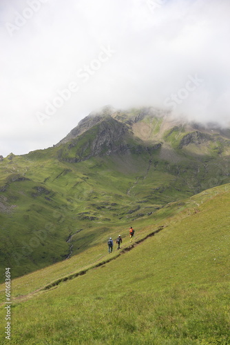 Hiking through the Swiss Alps