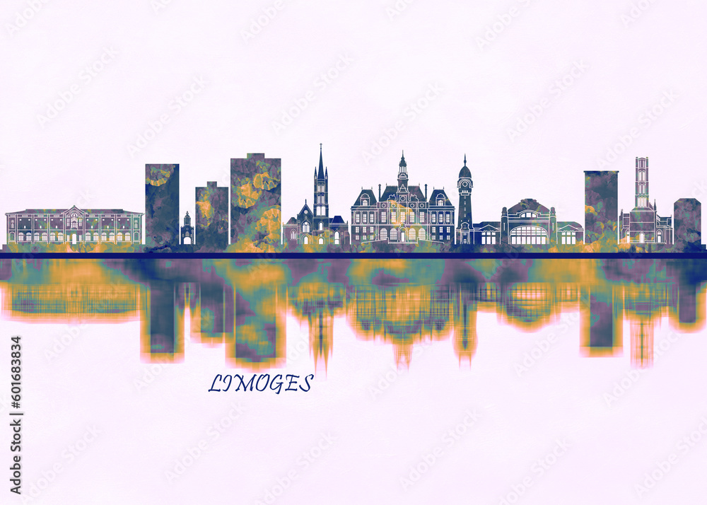 Limoges Skyline. Cityscape Skyscraper Buildings Landscape City Background Modern Art Architecture Downtown Abstract Landmarks Travel Business Building View Corporate Limoges Skyline. Cityscape Skyscraper Buildings Landscape City Background Modern Art Architecture Downtown Abstract Landmarks Travel Business Building View Corporate