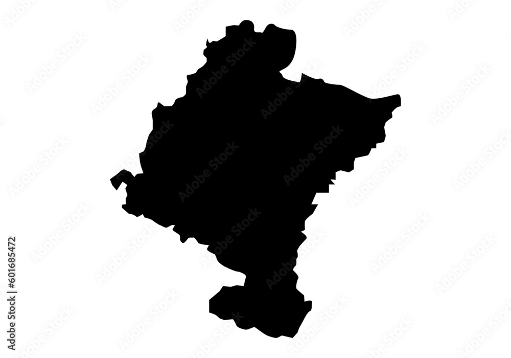 Icono del mapa de la provincia de Navarra en negro